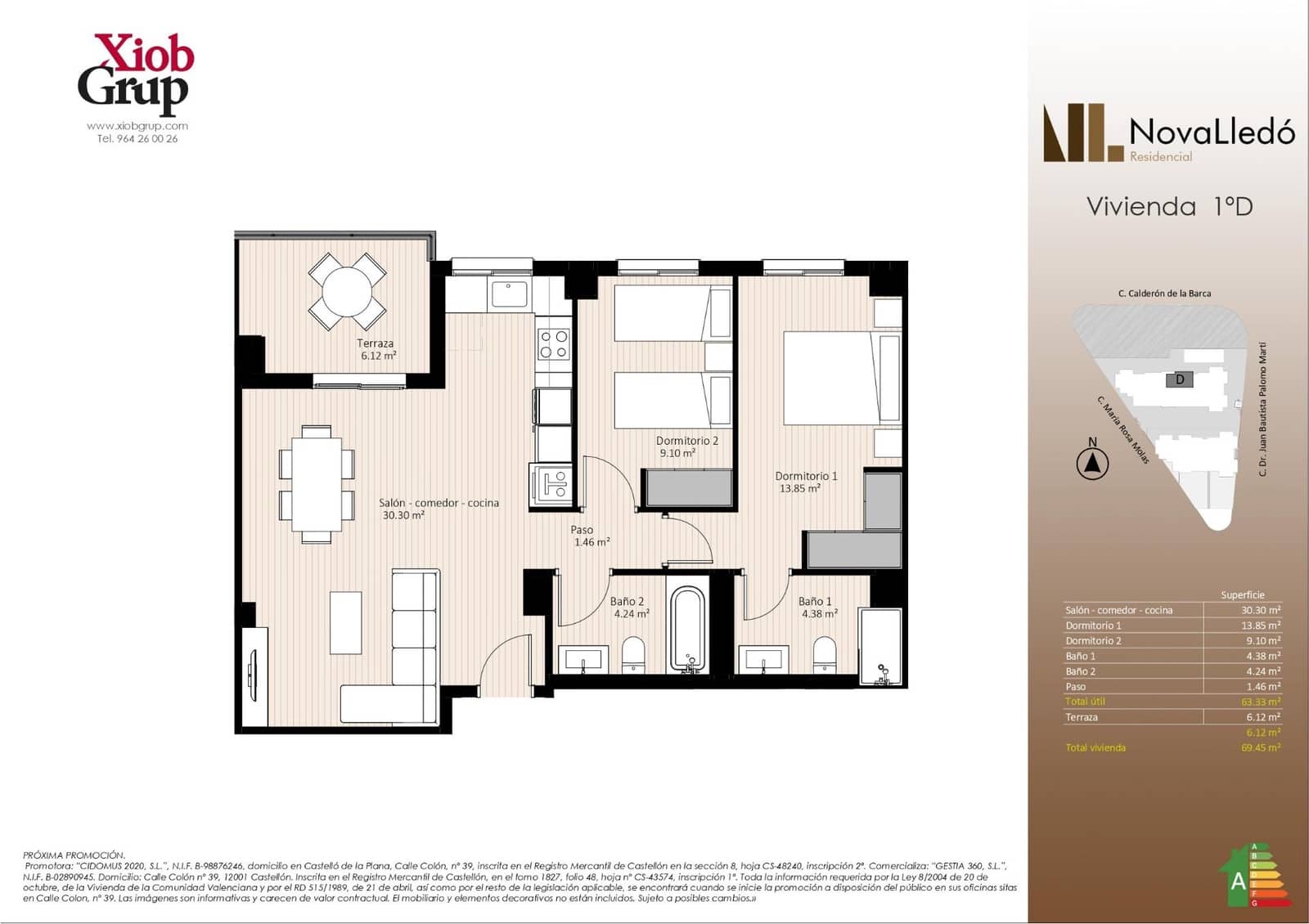 2 soverom Leilighet til salgs i Castello de la Plana med garasje - € 210 000 (Ref: 9846532)