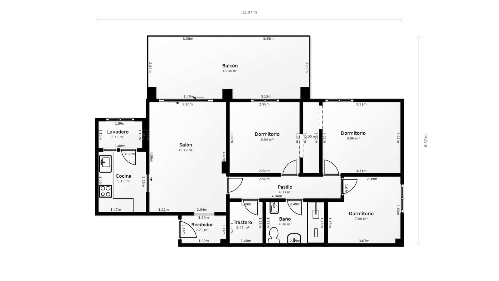 3 bedroom Apartment for sale in Benicassim with pool - € 300,000 (Ref: 9876529)