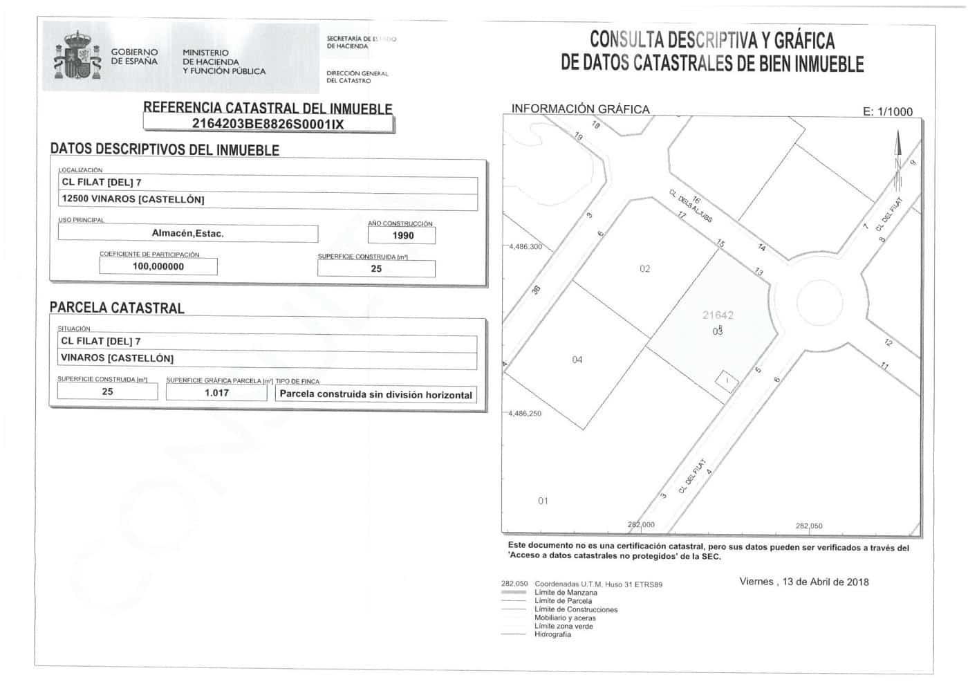 Działka budowlana na sprzedaż w Vinaros - 100 000 € (Ref: 4890321)