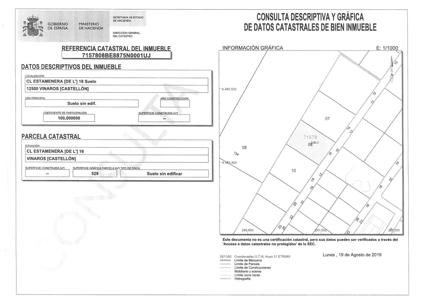 Terrain à Bâtir à vendre à Vinaros - 85 000 € (Ref: 4959376)
