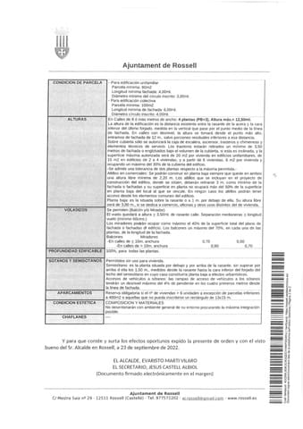 Tomt till salu i Rossell - 11 000 € (Ref: 7394351)