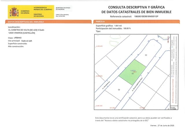 Building Plot for sale in Vinaròs - € 70,000 (Ref: 9094832)
