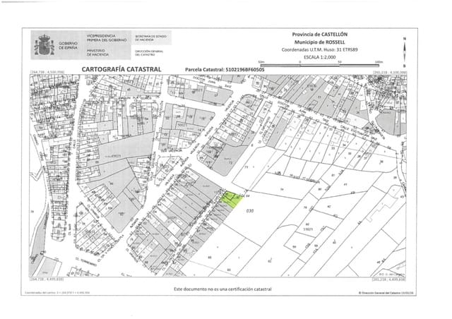 Tomt till salu i Rossell - 55 000 € (Ref: 9610196)