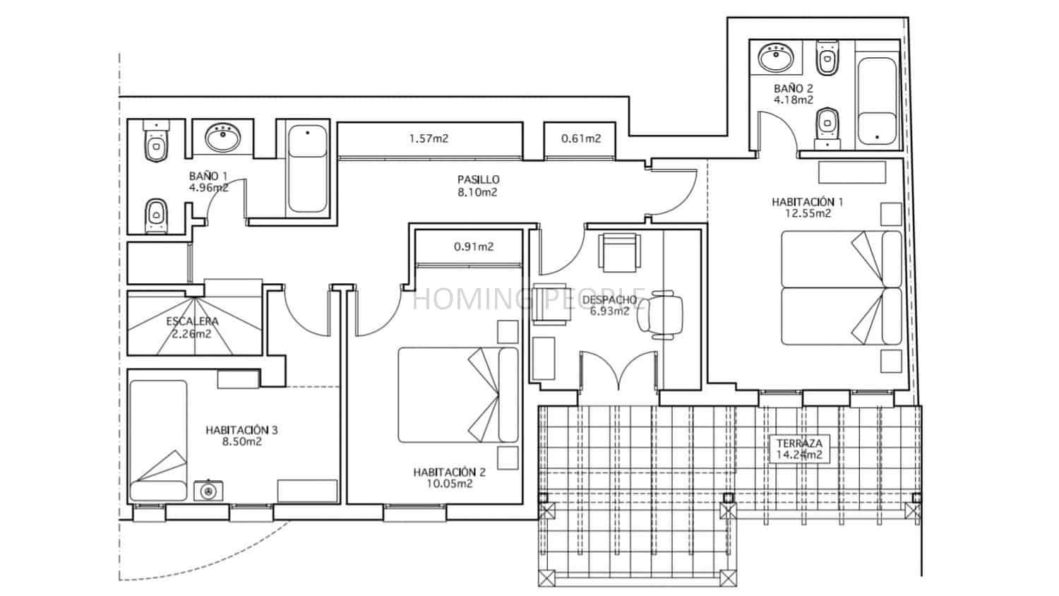 4 makuuhuone Rivitalo vuokrattavana paikassa La Herradura mukana 
autotalli - 1 500 € (Ref: 9770333)