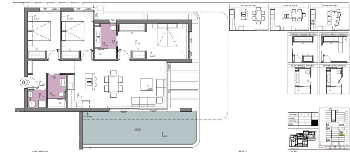 3 slaapkamer Appartement te koop in Calpe / Calp met zwembad garage - € 698.000 (Ref: 8926299)