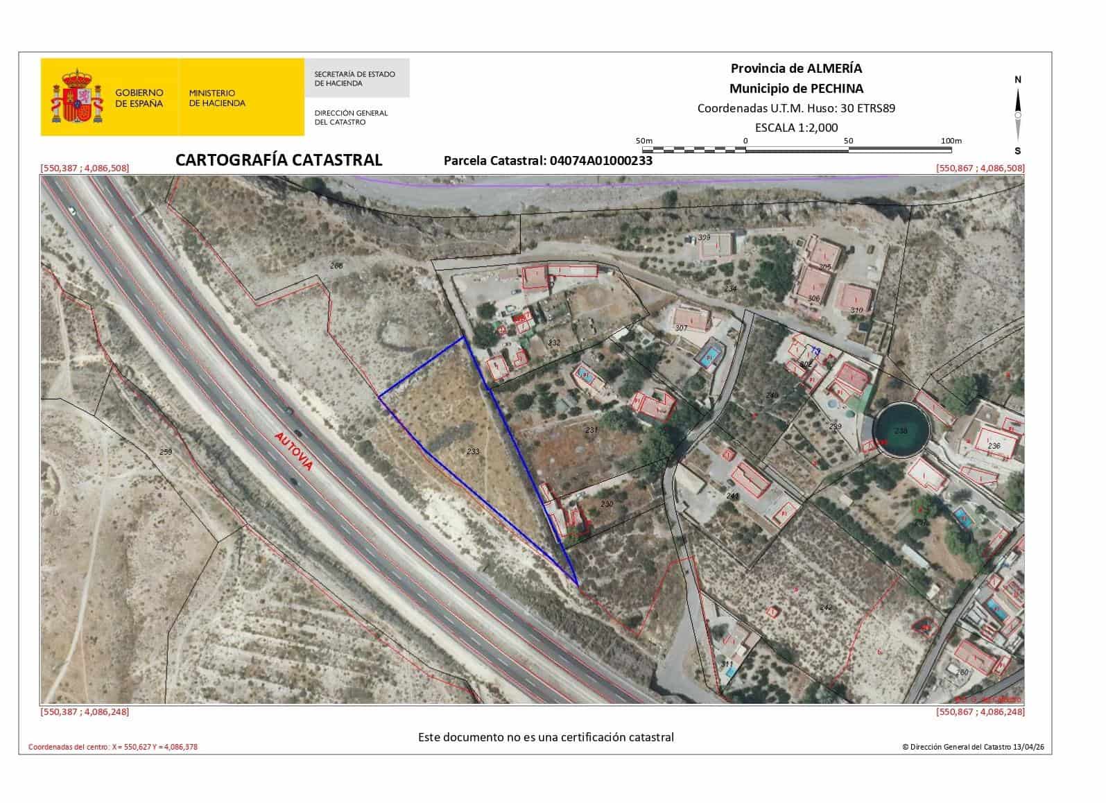 Ubebygd land til salgs i Pechina - € 21 000 (Ref: 9975730)