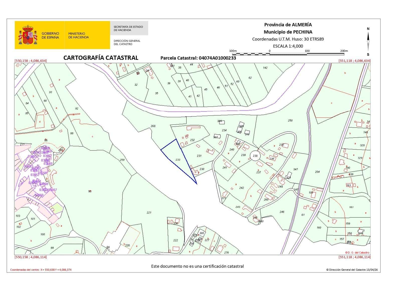 Ubebygd land til salgs i Pechina - € 21 000 (Ref: 9975730)