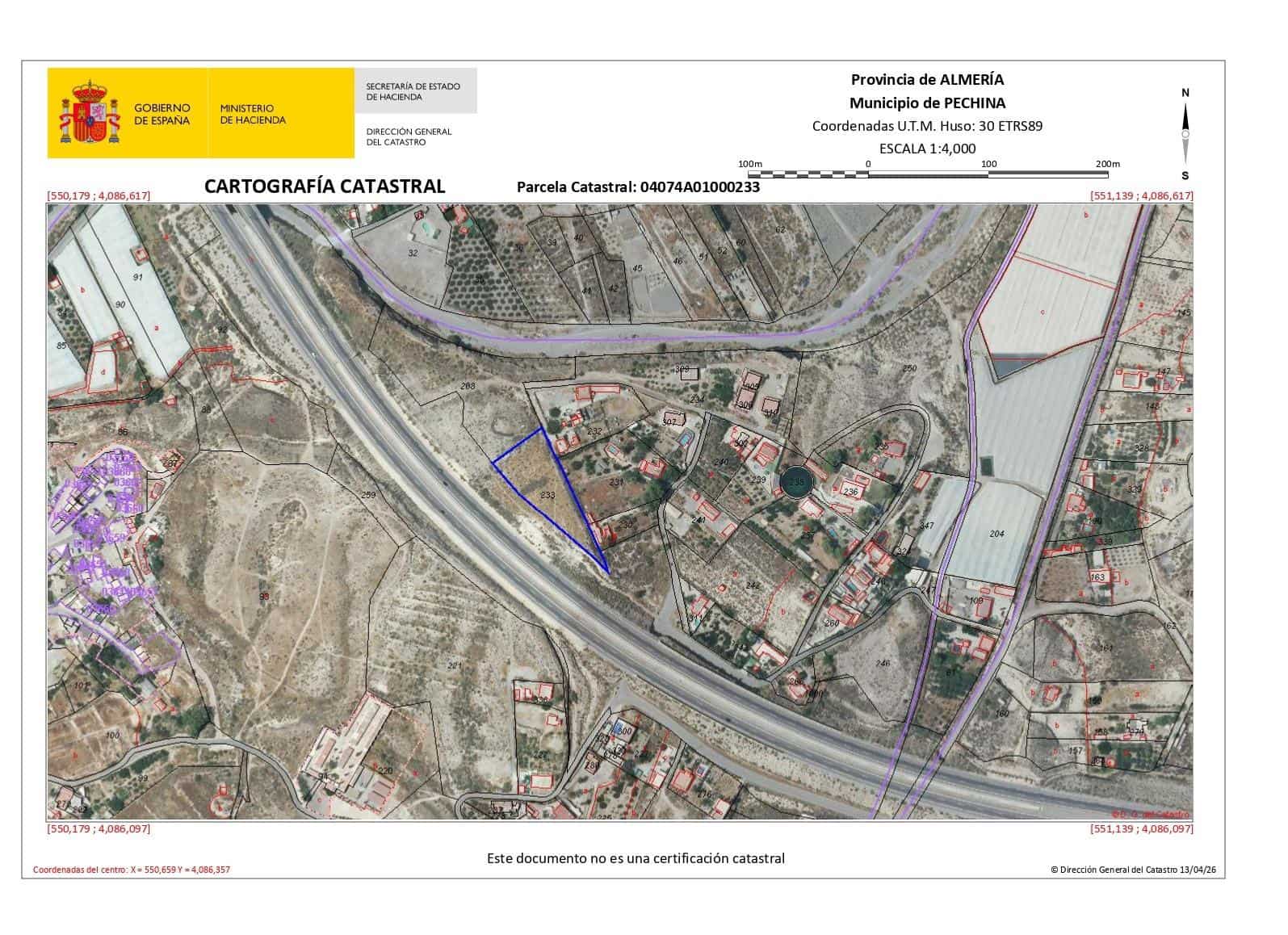 Ubebygd land til salgs i Pechina - € 21 000 (Ref: 9975730)
