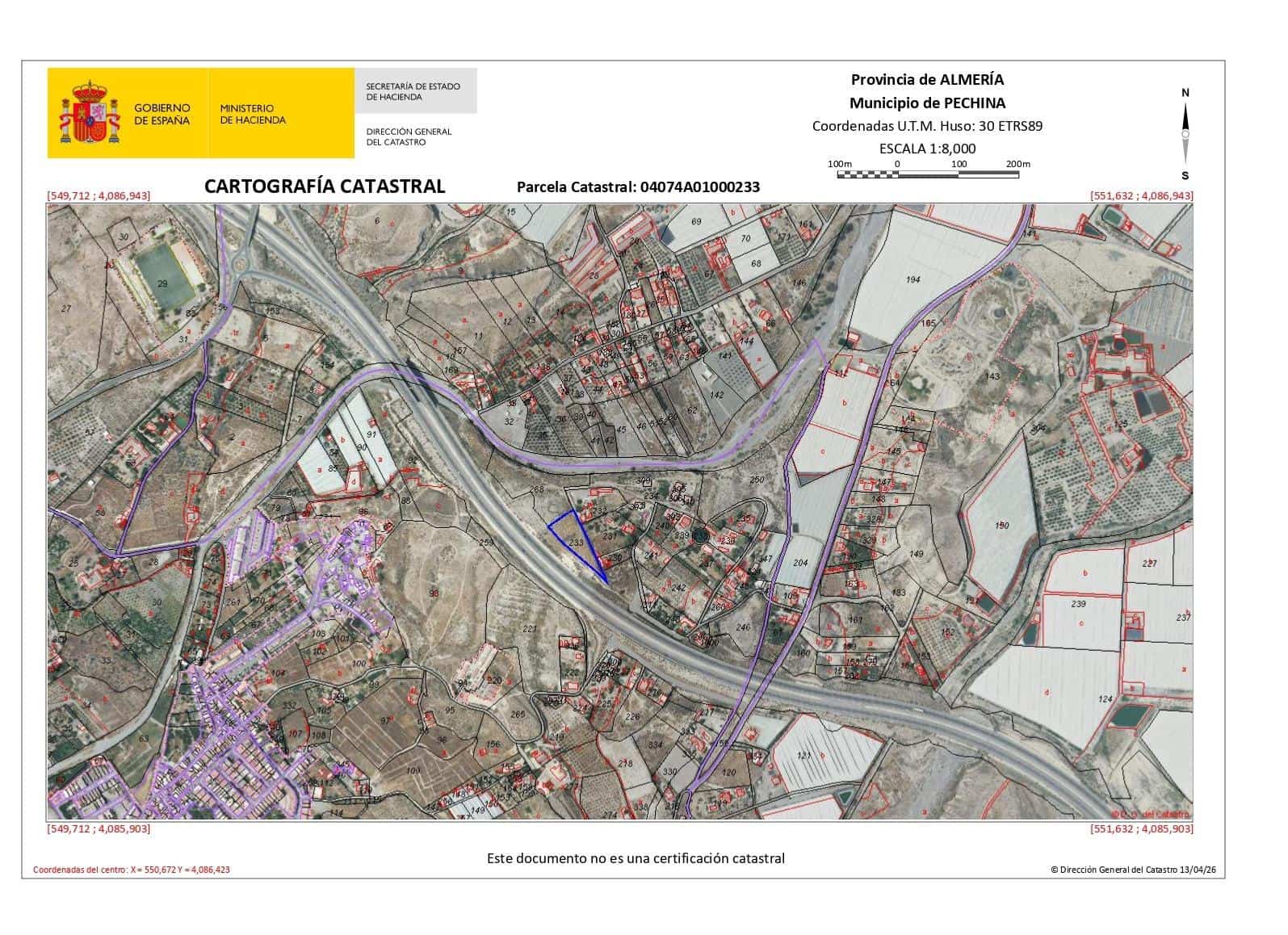 Ubebygd land til salgs i Pechina - € 21 000 (Ref: 9975730)