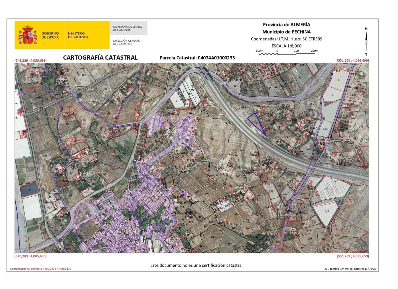 Ubebygd land til salgs i Pechina - € 21 000 (Ref: 9975730)