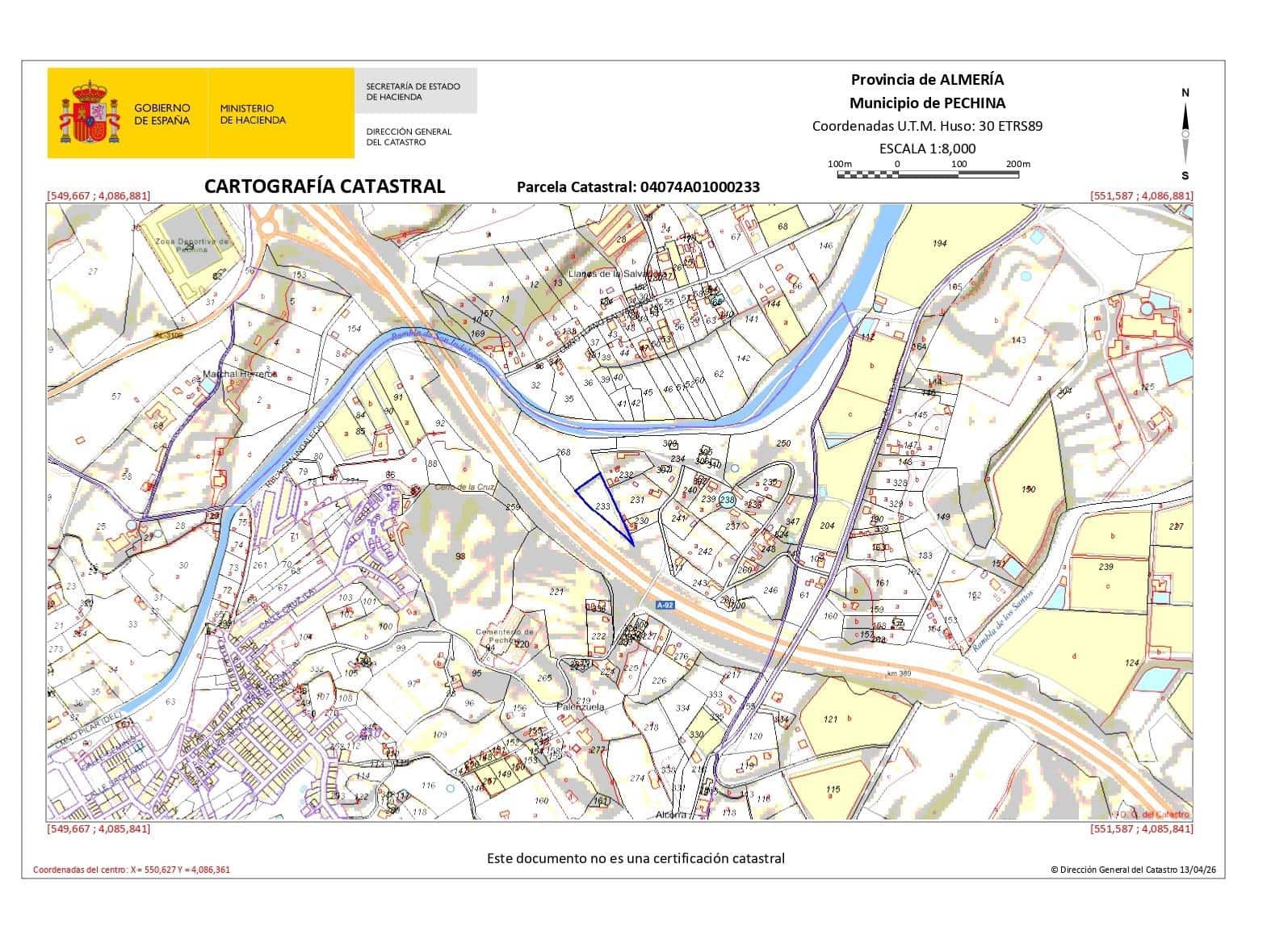 Ubebygd land til salgs i Pechina - € 21 000 (Ref: 9975730)