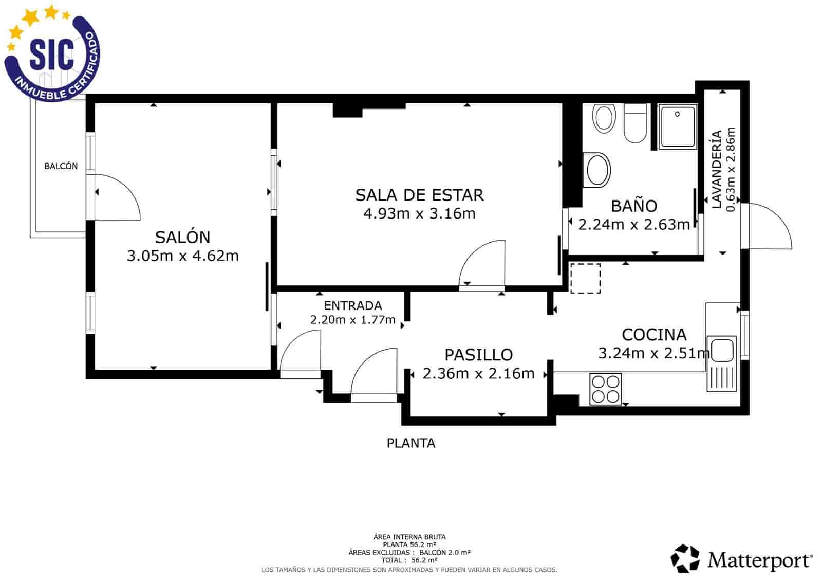 1 makuuhuone Asunto myytävänä paikassa Valencia kaupunki - 180 000 € (Ref: 10005353)