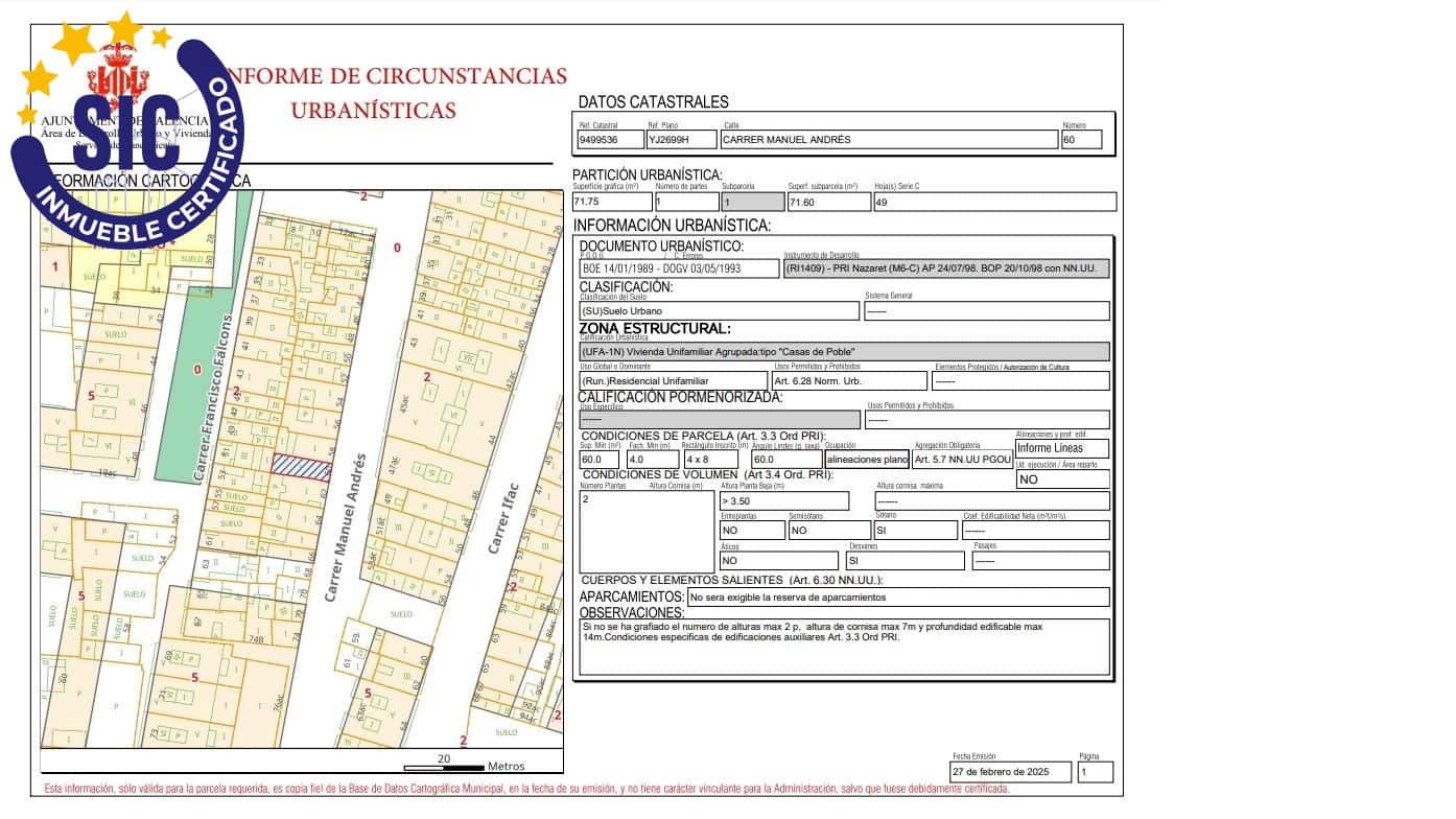 Byggegrund til salg i Valencia by - € 50.000 (Ref: 8843347)