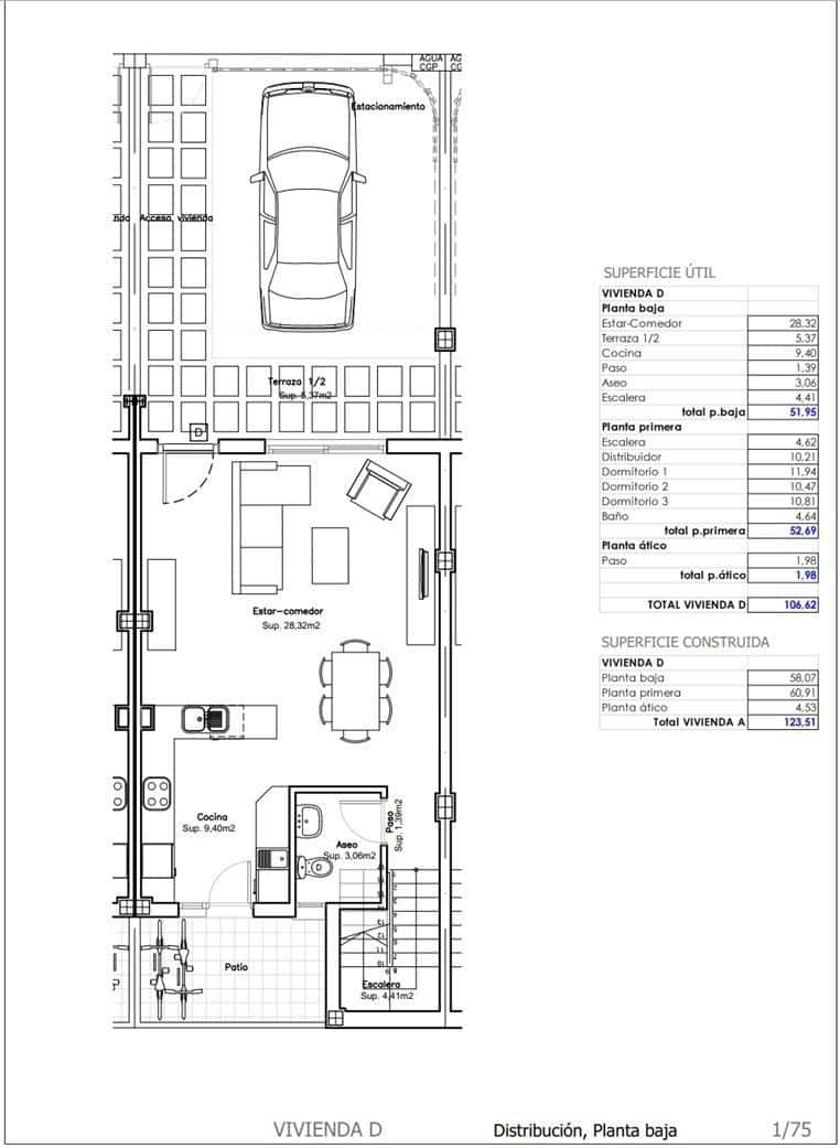 3 soverom Rekkehus til salgs i Moncofa med garasje - € 332 000 (Ref: 9450425)