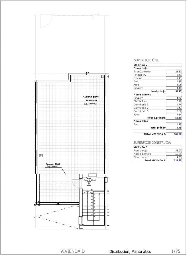 3 sovrum Radhus till salu i Moncofa med garage - 332 000 € (Ref: 9450425)