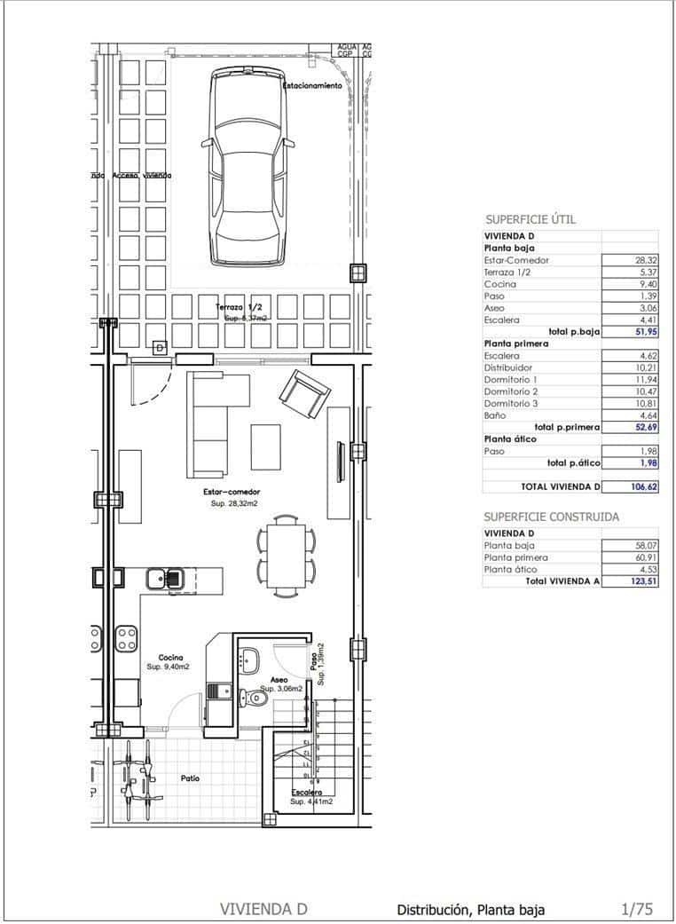 3 sovrum Radhus till salu i Moncofa med garage - 332 000 € (Ref: 9450425)