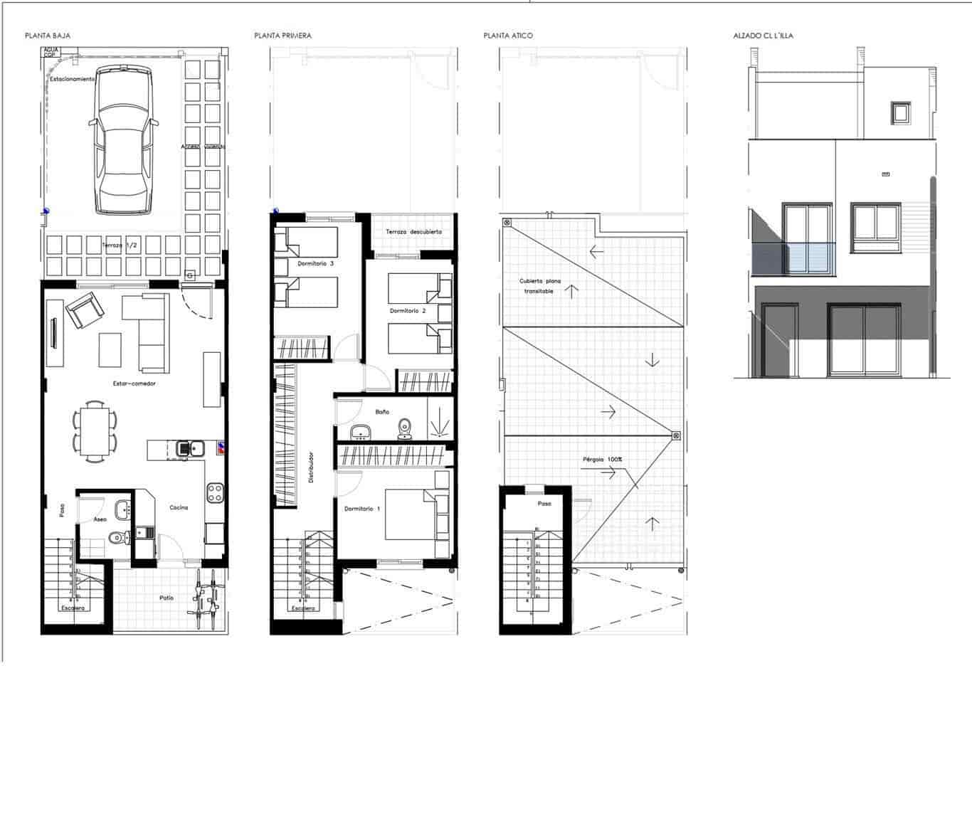 3 sovrum Radhus till salu i Moncofa med garage - 332 000 € (Ref: 9450425)