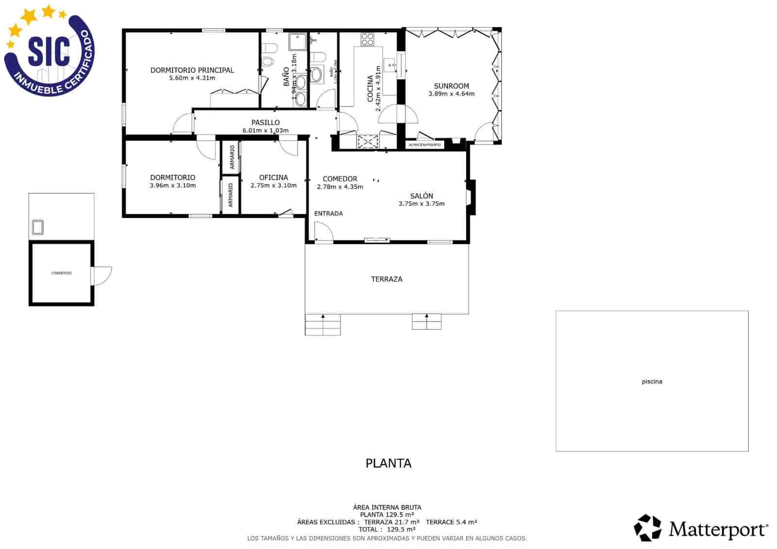 3 Zimmer Villa zu verkaufen in La Canada mit Pool - 580.000 € (Ref: 9541602)