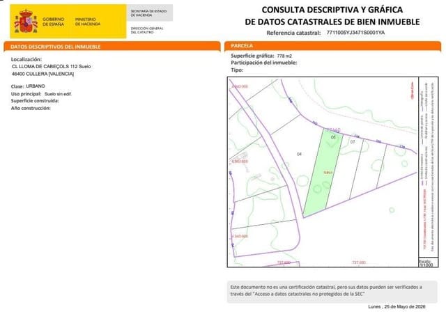 Building Plot for sale in Cullera - € 93,000 (Ref: 9867120)