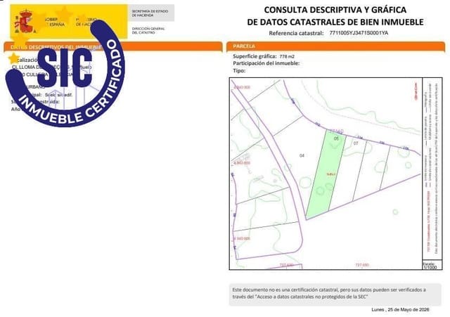 Działka budowlana na sprzedaż w Cullera - 93 000 € (Ref: 9867120)