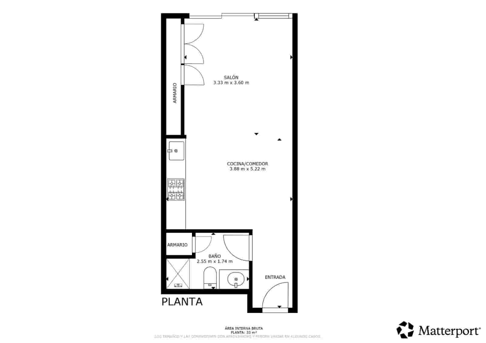 1 soverom Studio til salgs i Valencia by med garasje - € 249 000 (Ref: 9876588)