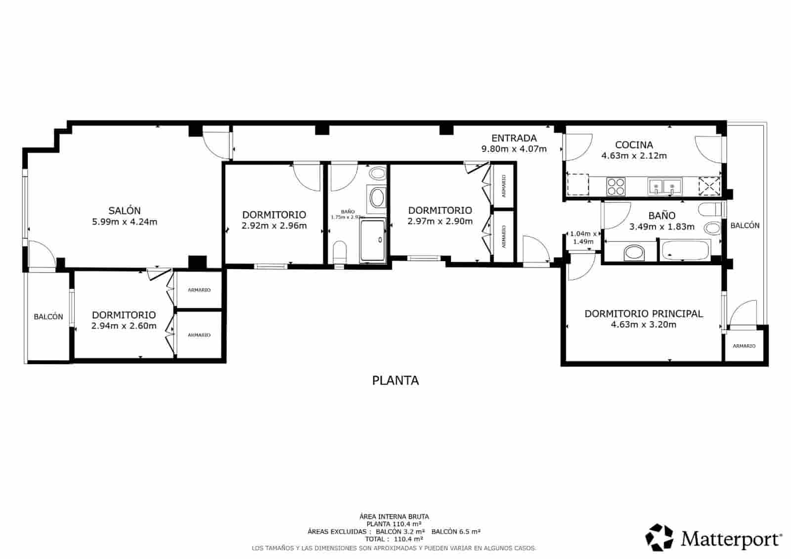 4 makuuhuone Asunto myytävänä paikassa Valencia kaupunki - 480 000 € (Ref: 9884963)