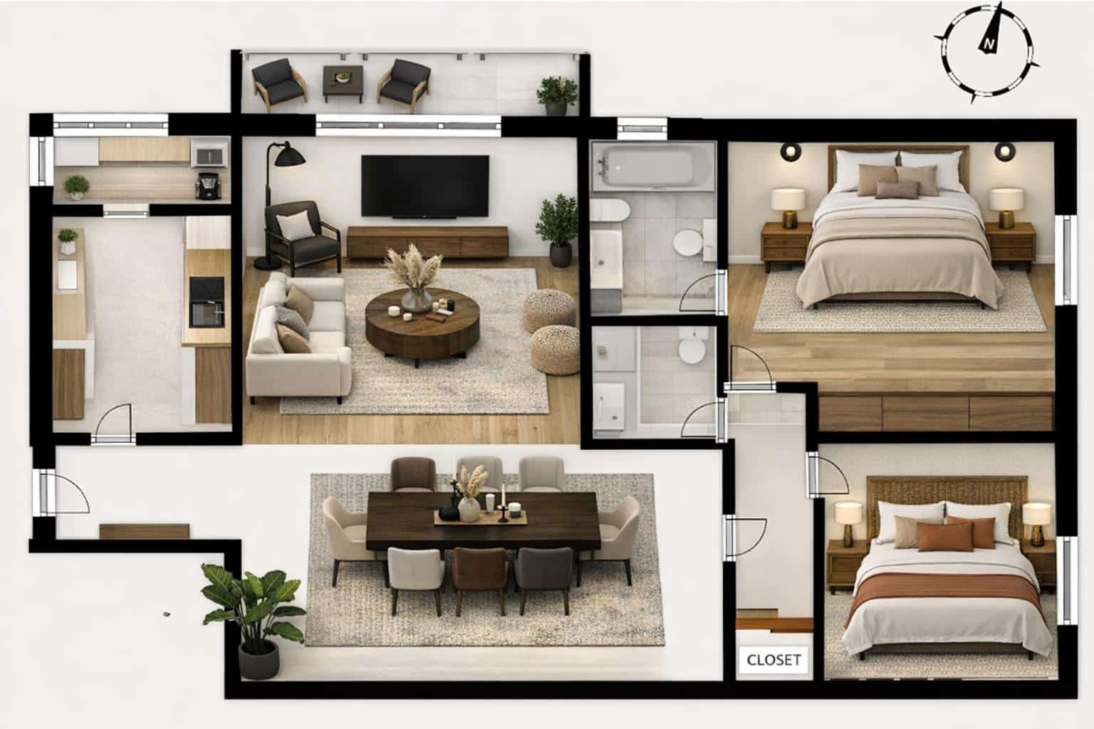 2 soveværelse Penthouse til salg i Can Pastilla - € 520.000 (Ref: 9530542)