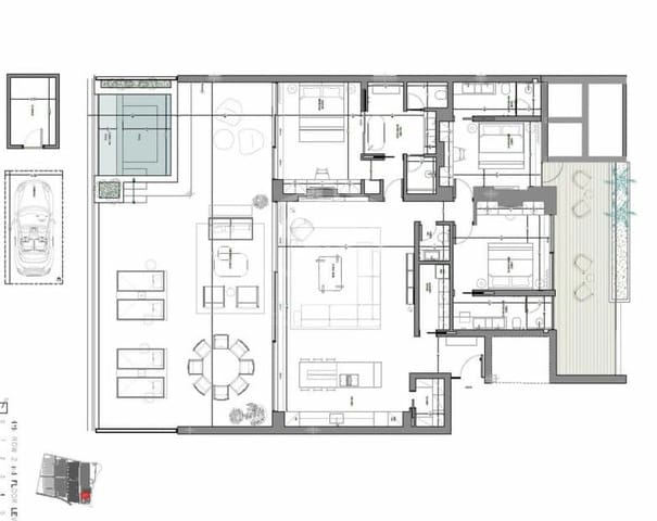 3 sypialnia Apartament na sprzedaż w La Caleta Adeje, Adeje z basenem - 2 200 000 € (Ref: 9932674)