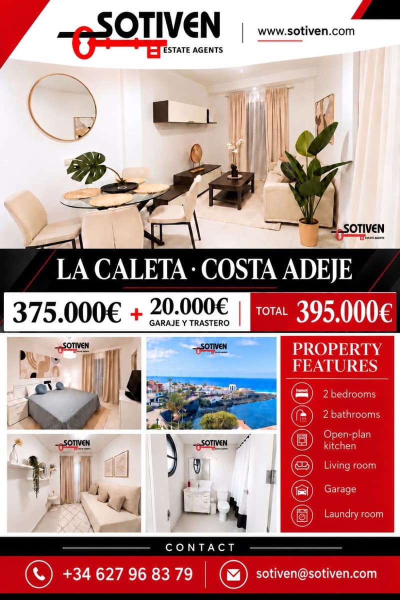 2 Zimmer Apartment zu verkaufen in La Caleta Adeje mit Garage - 375.000 € (Ref: 9884240)