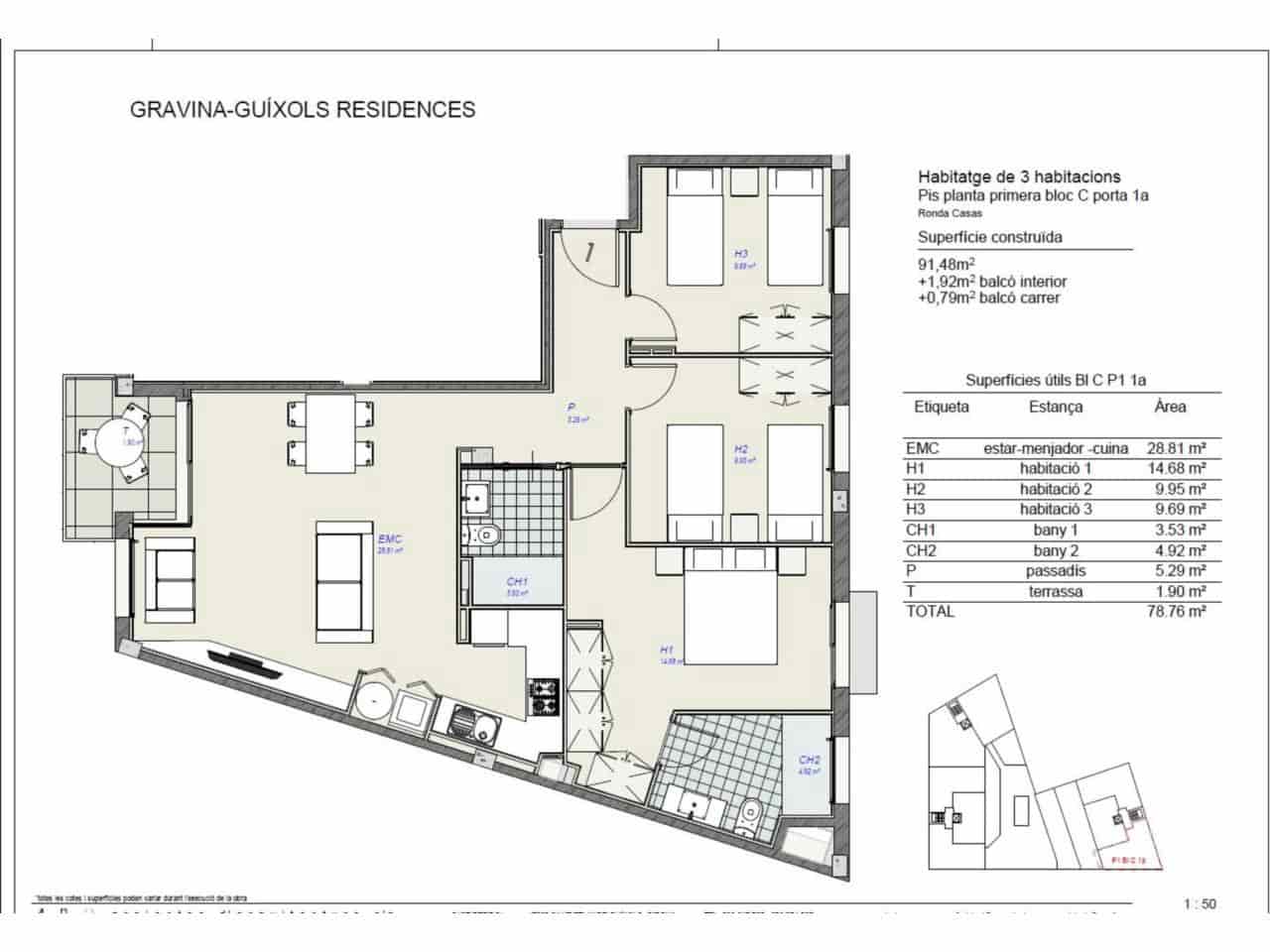 3 soveværelse Lejlighed til salg i Sant Feliu de Guixols med swimmingpool - € 290.000 (Ref: 9290919)