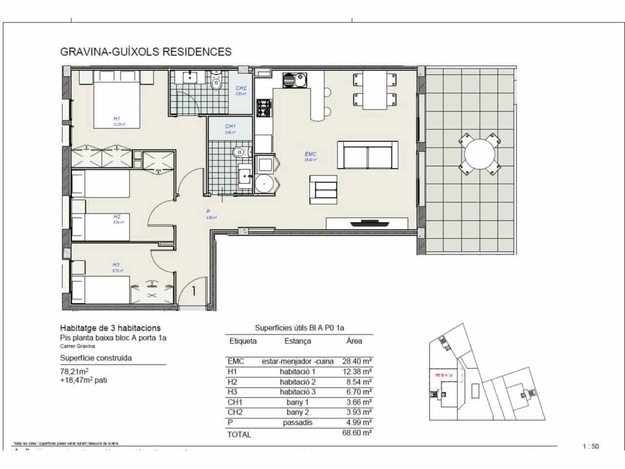 3 soveværelse Lejlighed til salg i Sant Feliu de Guixols med swimmingpool - € 290.000 (Ref: 9290919)