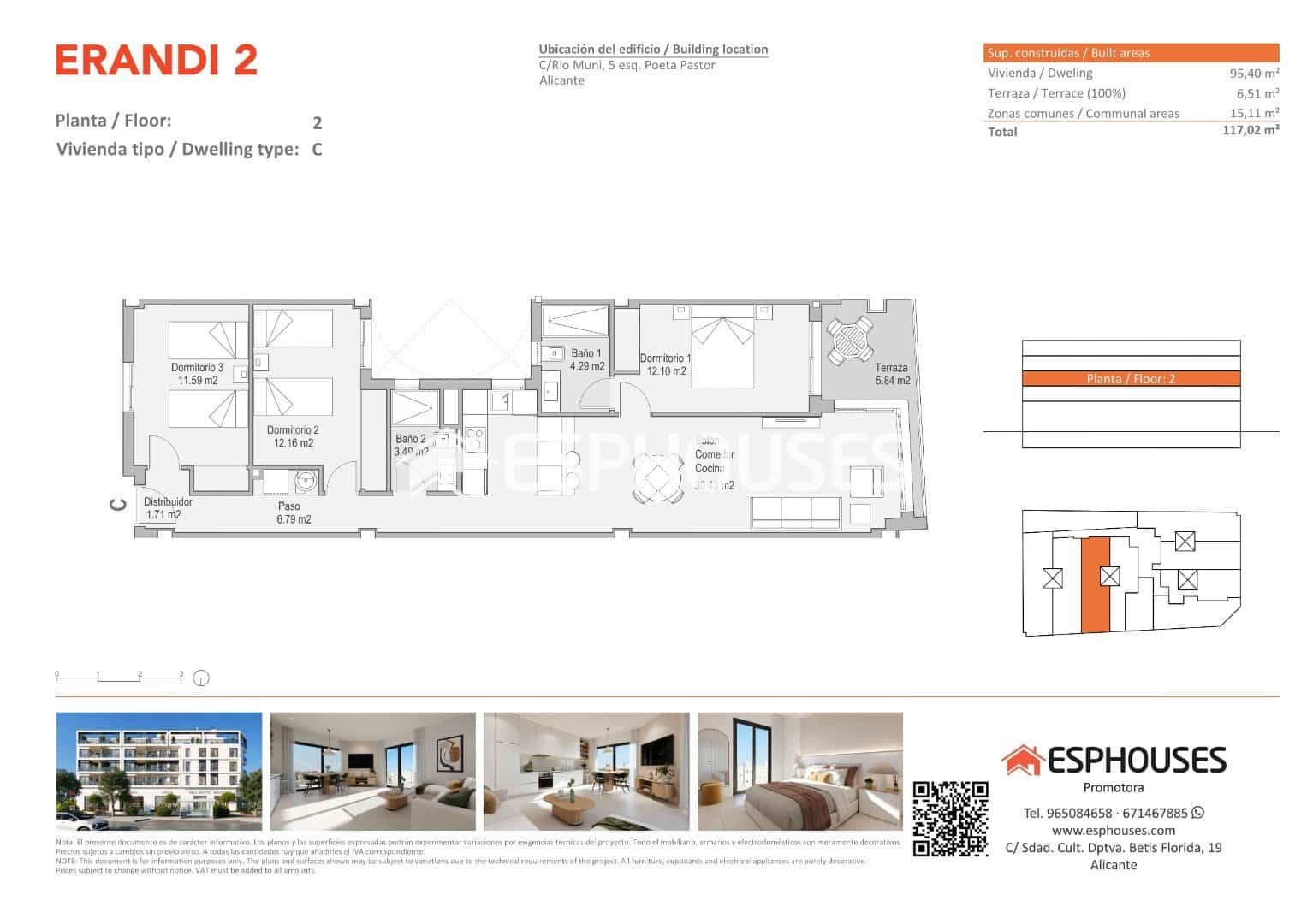 Apartamento de 3 habitaciones en Alicante / Alacant ciudad en venta con piscina - 310.000 € (Ref: 10004709)