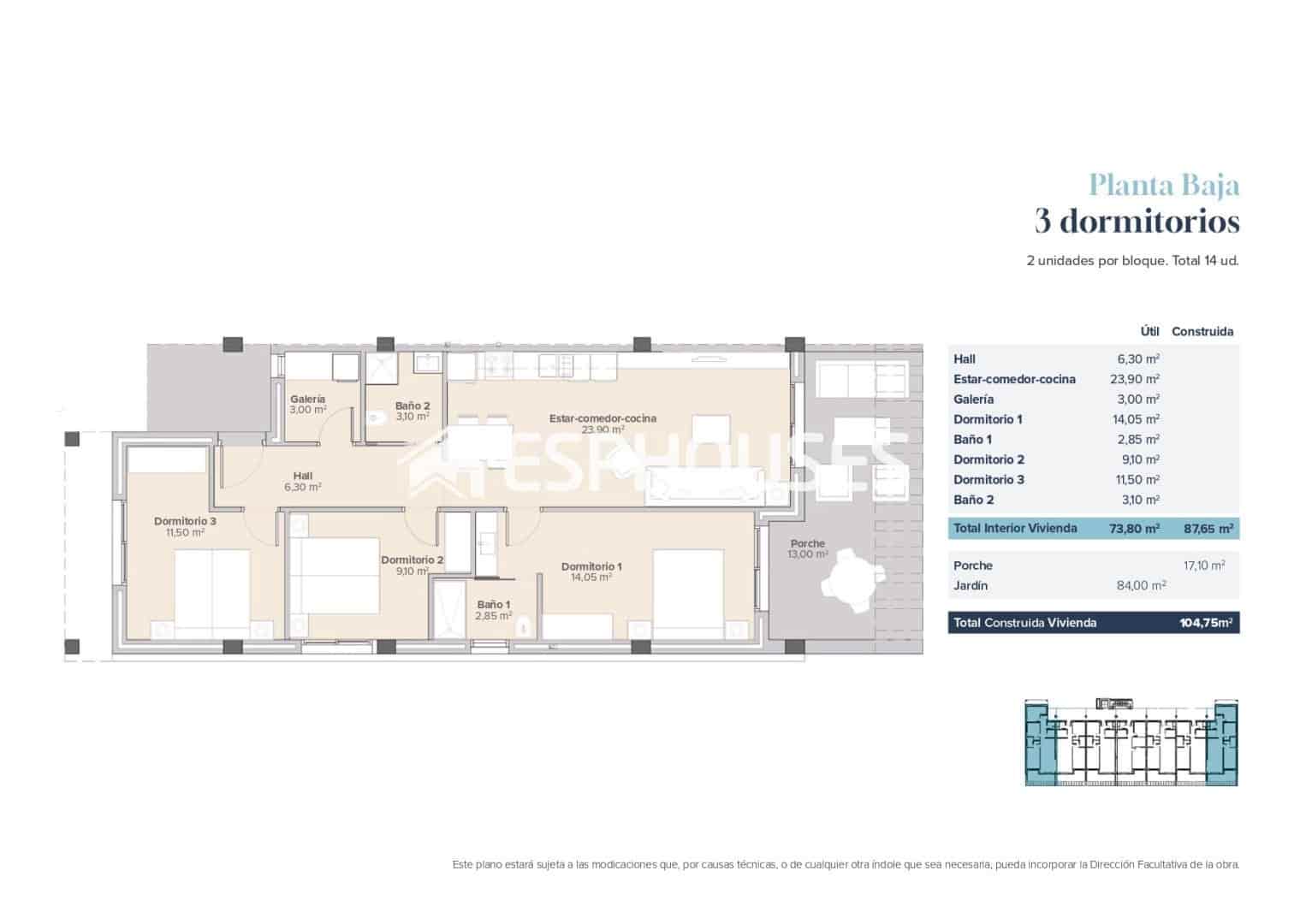 3 camera da letto Appartamento in vendita in Vera con piscina garage - 258.000 € (Rif: 10009930)