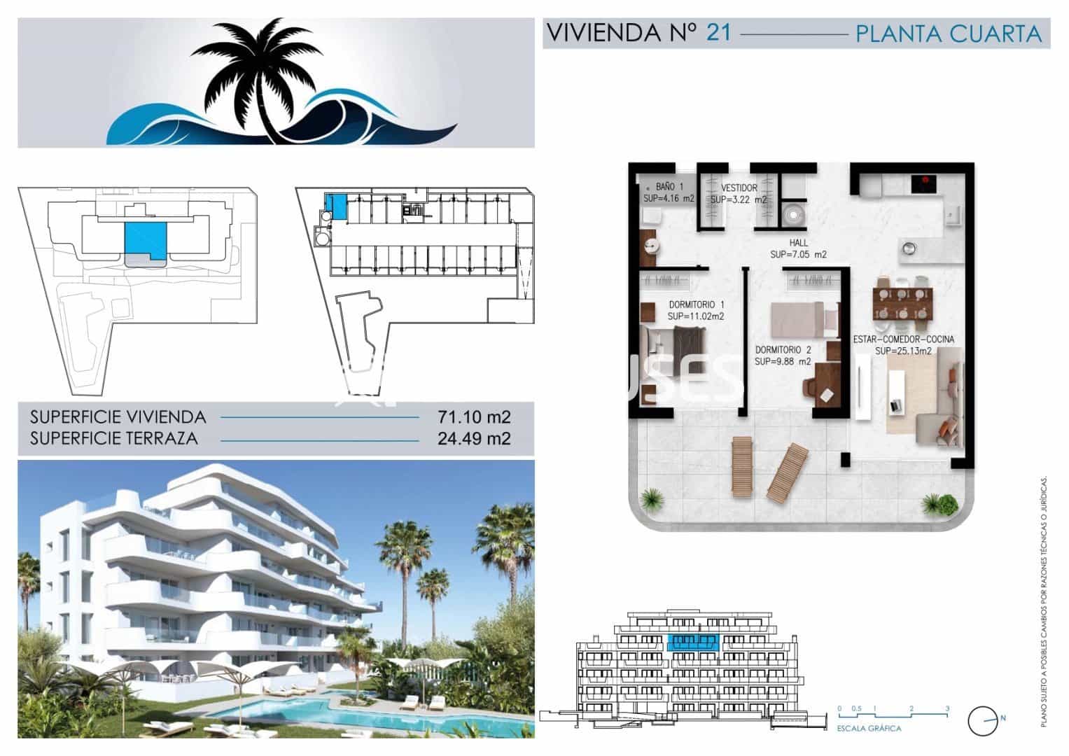 2 camera da letto Appartamento in vendita in Pilar de la Horadada con piscina garage - 525.000 € (Rif: 10009935)