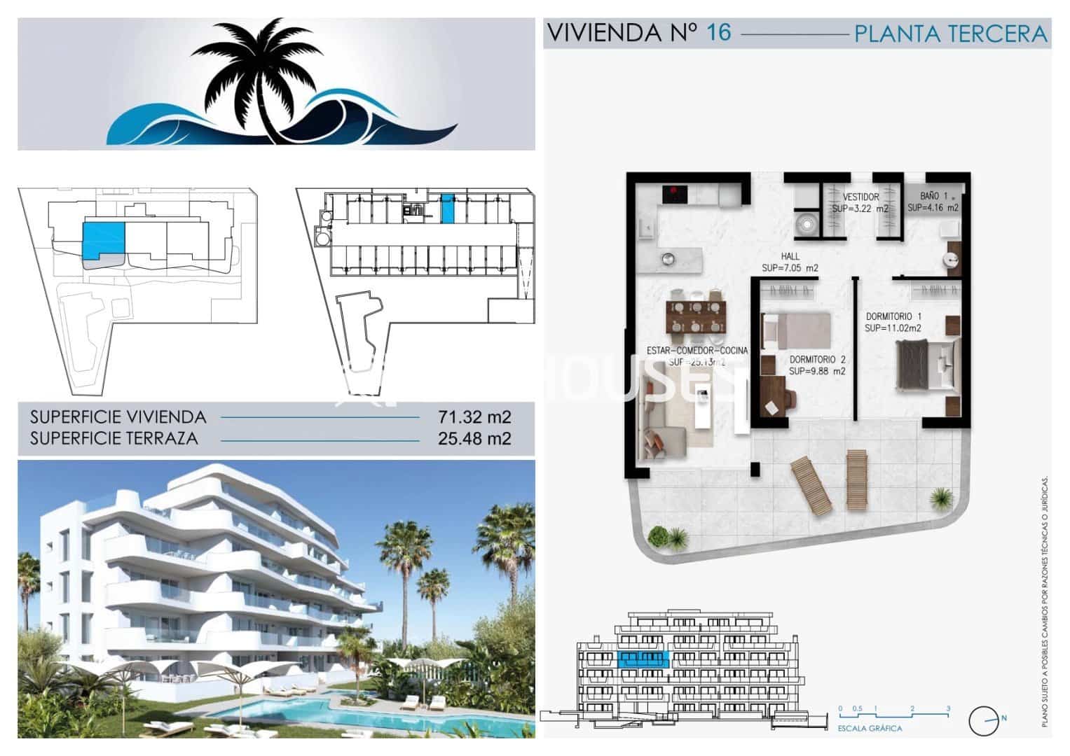 2 quarto Apartamento para venda em Pilar de la Horadada com piscina garagem - 485 000 € (Ref: 10009936)