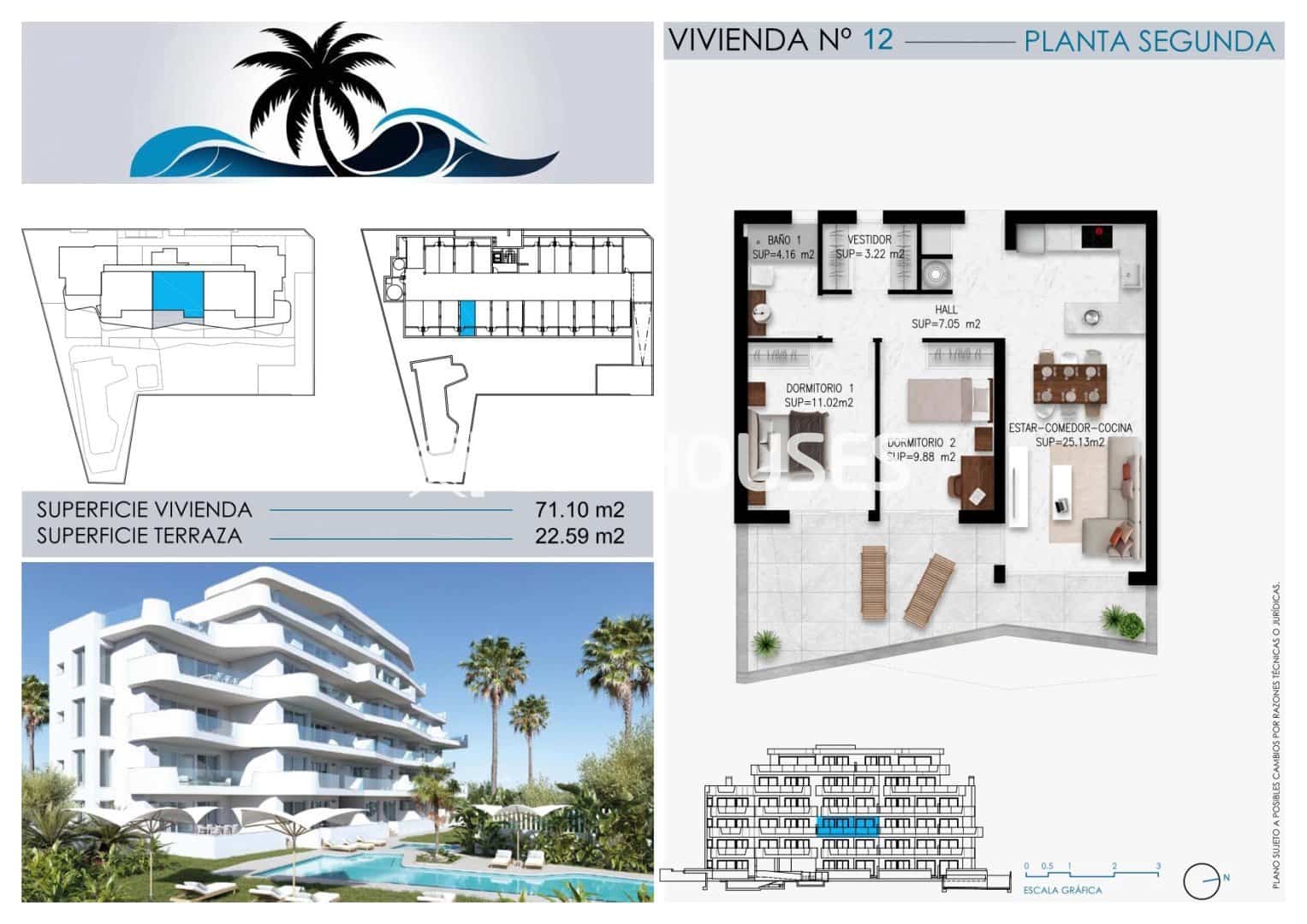 2 soveværelse Lejlighed til salg i Pilar de la Horadada med swimmingpool garage - € 465.000 (Ref: 10009937)