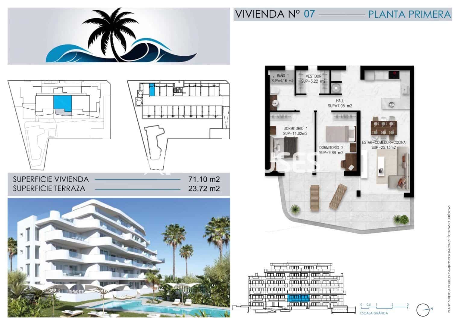 Apartamento de 2 habitaciones en Pilar de la Horadada en venta con piscina garaje - 365.000 € (Ref: 10009939)