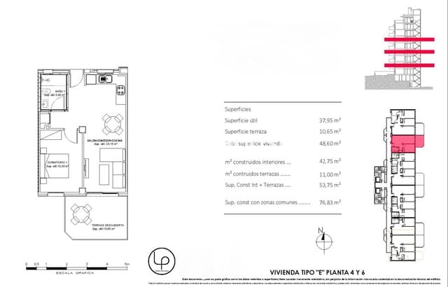 1 quarto Apartamento para venda em La Cala de Villajoyosa, La Villajoyosa / Vila Joiosa com piscina garagem - 286 200 € (Ref: 10014774)