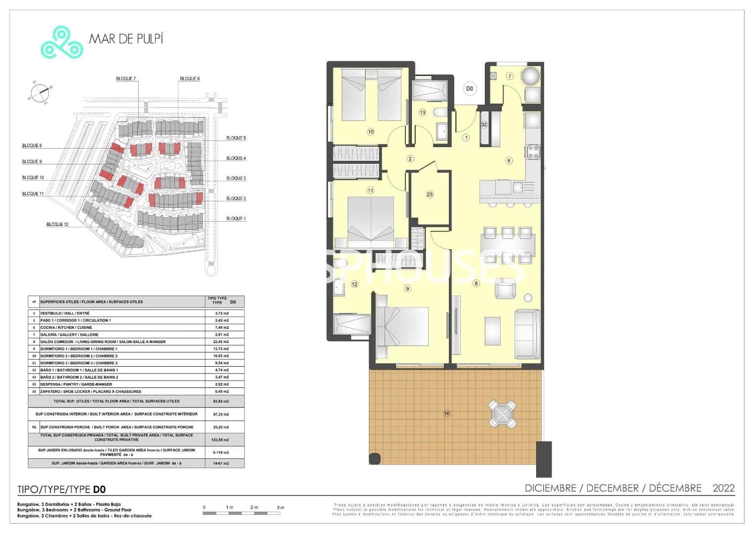 3 sypialnia Apartament na sprzedaż w Pulpi z basenem - 334 000 € (Ref: 10014850)