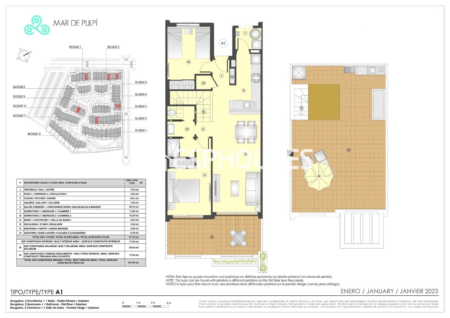 2 slaapkamer Penthouse te koop in Pulpi met zwembad - € 272.000 (Ref: 10014854)
