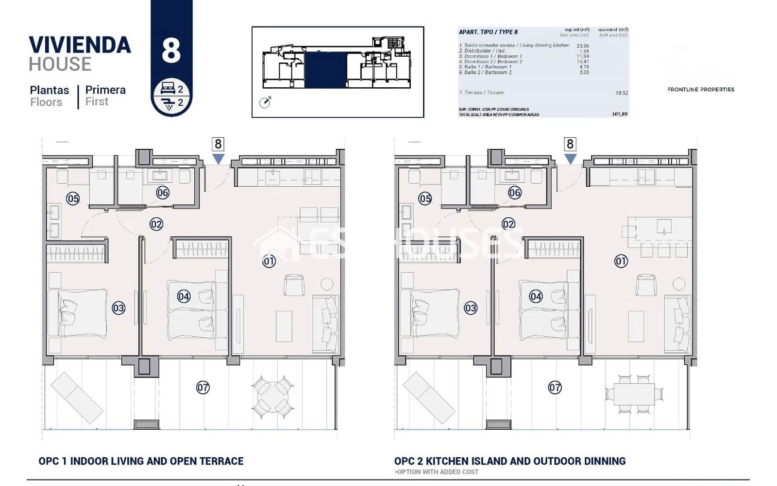 2 soveværelse Lejlighed til salg i La Villajoyosa / Vila Joiosa med swimmingpool garage - € 735.000 (Ref: 10018175)