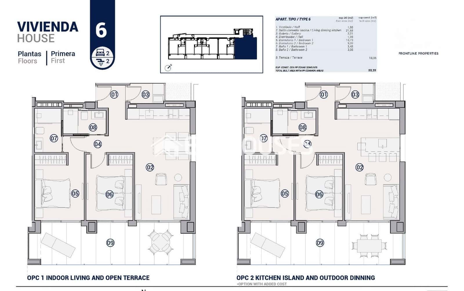 2 bedroom Apartment for sale in La Villajoyosa / Vila Joiosa with pool garage - € 737,000 (Ref: 10018176)