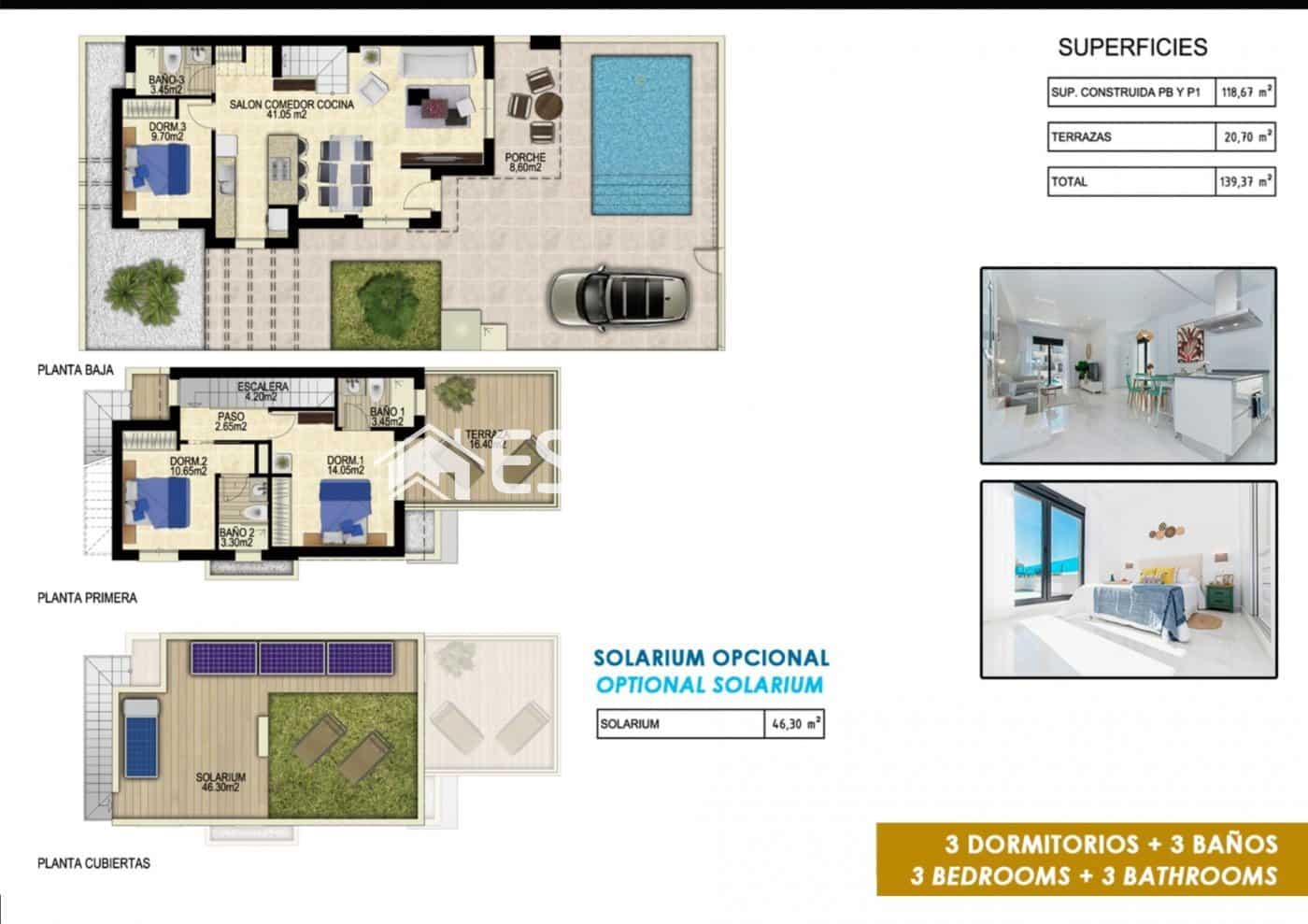 3 sypialnia Willa na sprzedaż w Vistabella z basenem garażem - 459 000 € (Ref: 10025283)
