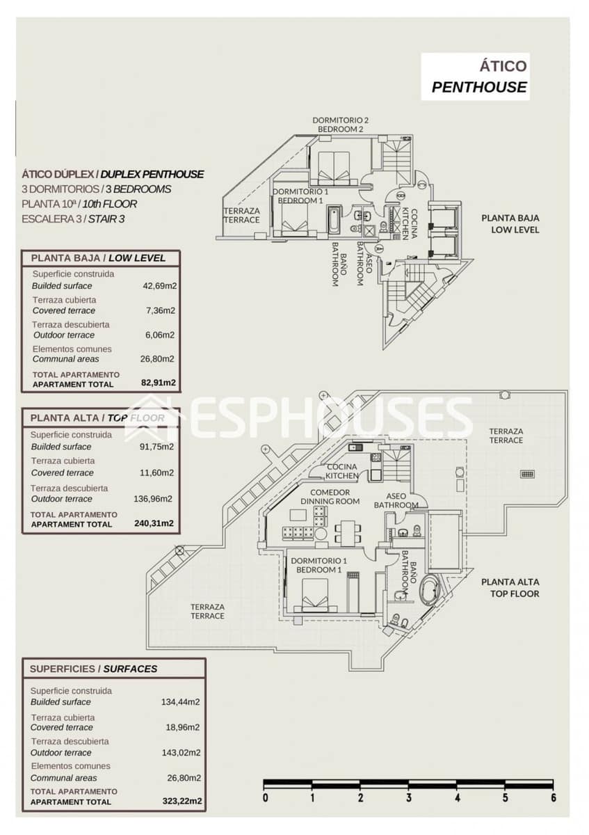 3 chambre Penthouse à vendre à Calpe / Calp avec piscine garage - 899 000 € (Ref: 10025290)