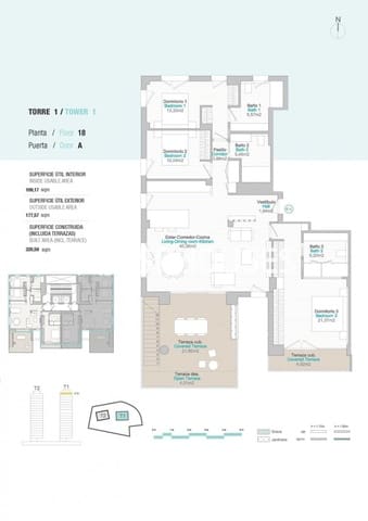 3 makuuhuone Kattohuoneisto myytävänä paikassa Playa Arenal - Bol, Calpe / Calp mukana uima-altaan - 1 650 000 € (Ref: 10025292)