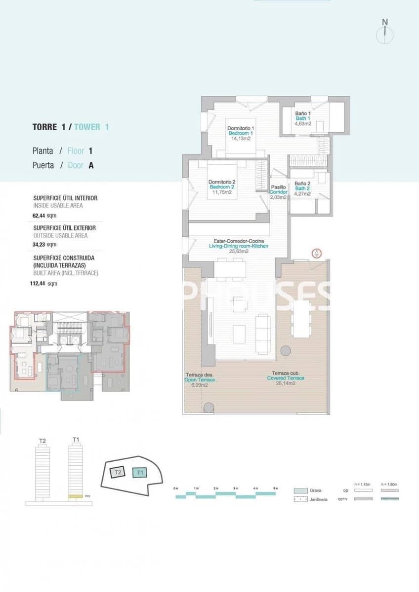 Apartamento de 2 habitaciones en Calpe / Calp en venta con piscina - 620.000 € (Ref: 10025293)