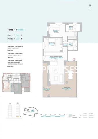 Apartamento de 2 habitaciones en Playa Arenal - Bol, Calpe / Calp en venta con piscina - 620.000 € (Ref: 10025293)