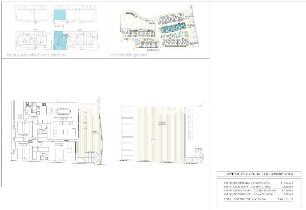 3 chambre Penthouse à vendre à Playa Flamenca avec piscine garage - 625 000 € (Ref: 10025304)