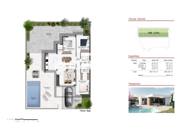 Chalet de 3 habitaciones en Baños y Mendigo, Murcia ciudad en venta con piscina - 469.900 € (Ref: 10025309)