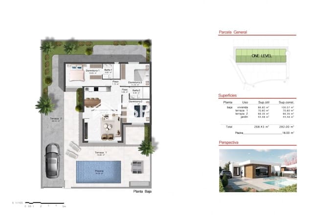 3 quarto Moradia para venda em Baños y Mendigo, Múrcia cidade com piscina - 389 900 € (Ref: 10025311)